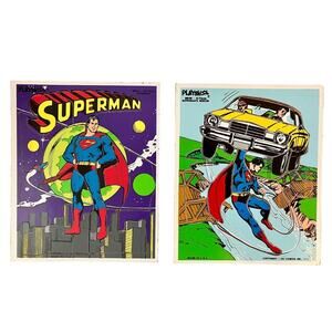 Vintage Playskool Superman Puzzle Set